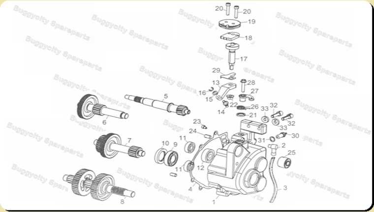 Getriebe, Adly Buggy ATK 125