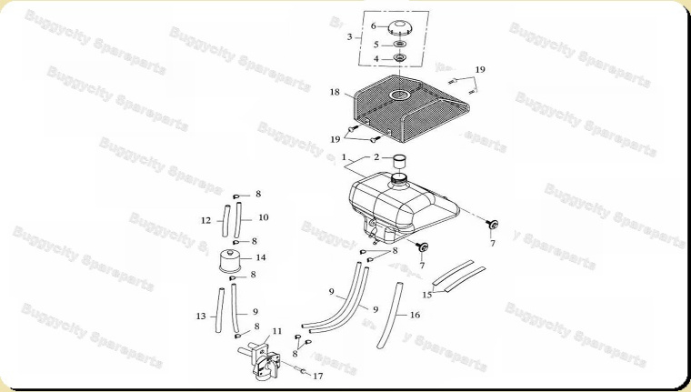 Kraftstofftank, Adly, Herkules, ATK 125, Buggy