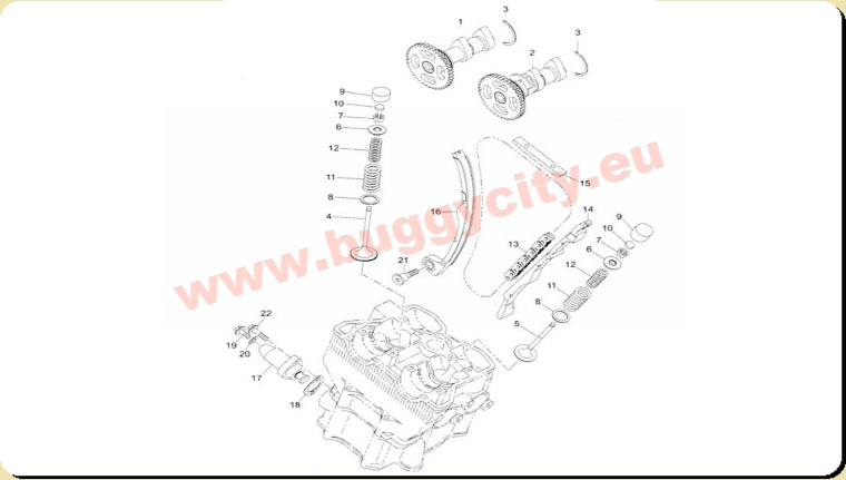 Steuerkette, Nockenwelle,, Adly Hurricane 500