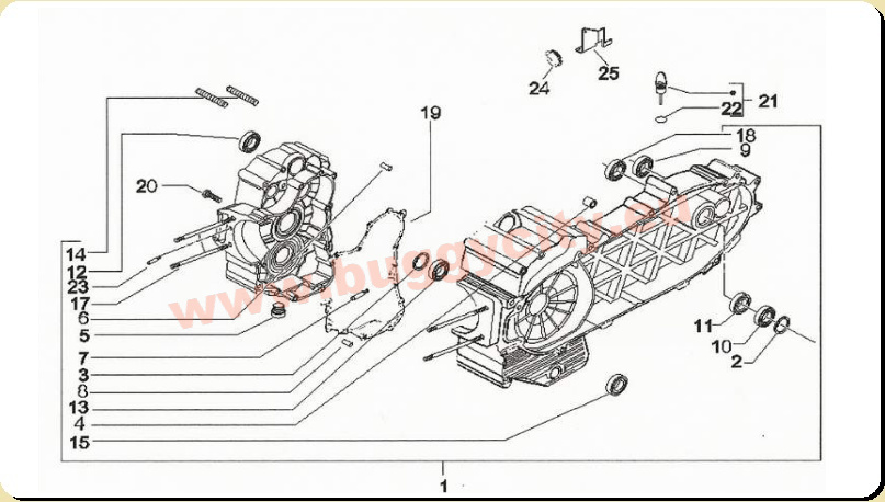 Kurbelgehäuse, PGO Bugracer 500i