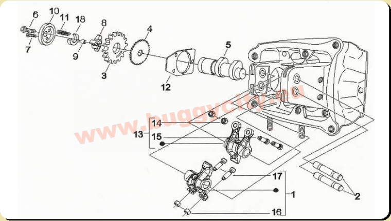 Nockenwelle, PGO Bugracer 500i