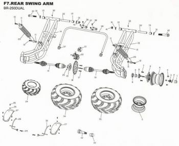 RR. Swingarm Comp. LH, PGO Bugrider 250 DS