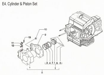 Nr.1 - Kolbensatz mit Kolbenringen
