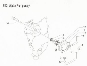 Nr.4 - Antriebswelle, Wasserpumpe, PGO Bugracer 500, Piaggio X9 500