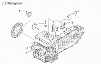Anlasserkabel, PGO Bugracer 500, Piaggio X9 500