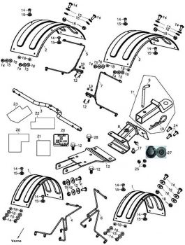 Nr.5 - Halter Radabdeckung hi re LOF