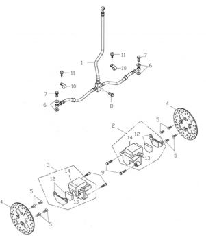 Nr.12 - Bremsbeläge 2x erford. ATV vorn