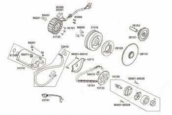 96001-06028 - Schraube SH 6x28, PGO Bugrider 250