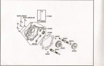 23432 - Zahnrad für Getriebeausgangswelle, PGO Bugrider 250