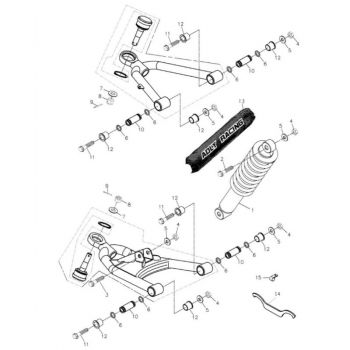 Stoßdämpfer, A-Arms, Adly Hurricane 320