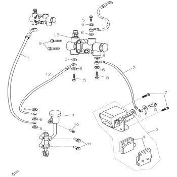 Bremszange hinten Kpl., Ersatzteile für das Adly ATV Conquest 600 4x4