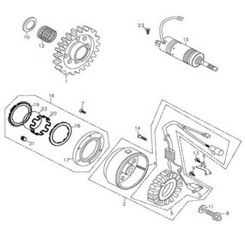 Lichtmaschine, Stator für Adly Quad, ATV 300