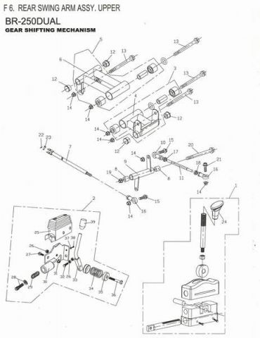 Schaltstange, PGO Bugrider 250 DS