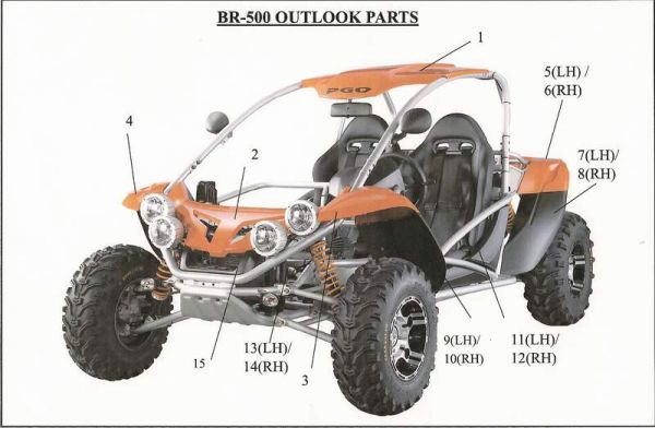 Nr.11 - Seitenschweller links, PGO Bugracer 500i