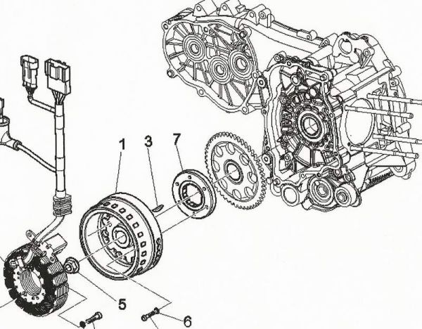 Nr.2 - Lichtmaschine, PGO Bugracer 500i, Piaggio X9 500