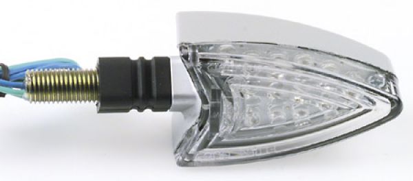 LED-Blinker, E-gepr., Alulook, silber, kurzer Stiel, Paar