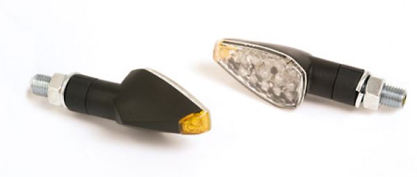 LED-Blinker PEAK, schwarz, kurz, E-gepr., Paar