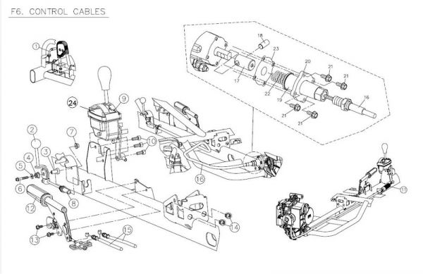 Nr.16 - Seilzug Differenzial, Bowdenzug, PGO Bugracer 500i