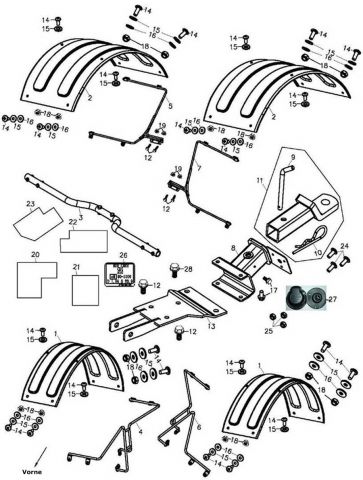 Nr.8 - Anbaurahmen für Anhängerkpl. ATV-500