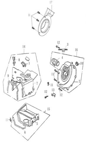 Nr.16 - Deckel Lichtmaschine kpl.