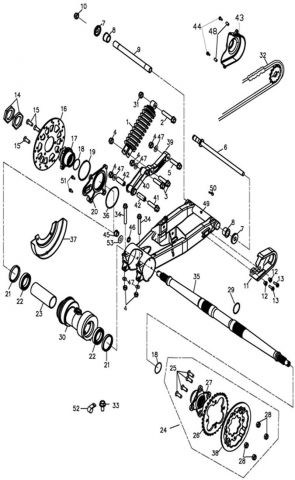 Nr.54 - Kettenritzel 18 Zähne ATV320 S & ATV 320 Super Moto