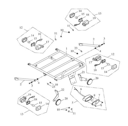 Nr.22 - Halterung Reflektor hinten links