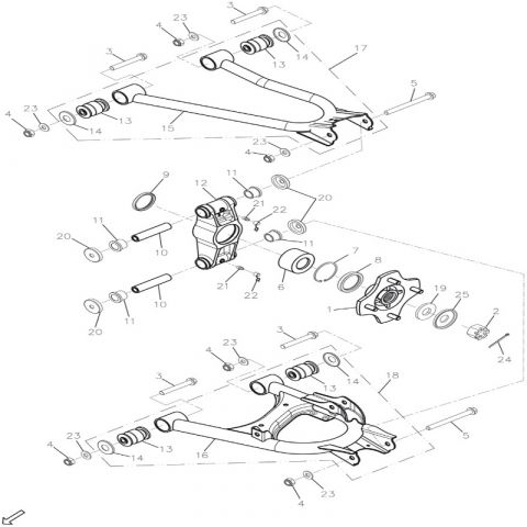 Buchse 17x23,1x19,2, Ersatzteile für Adly Conquest 600 4x4 ATV