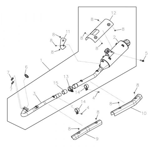 Auspuffschelle, Spare Parts, Adly ATV Conquest 600 4x4