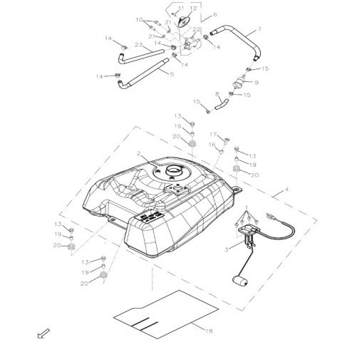 Tank komplett, Adly ATV Conquest 600 4x4