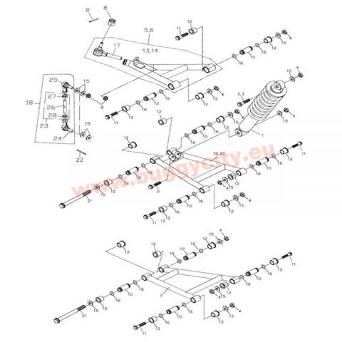 Ball Joint, Right Thread, Adly Buggy Minicar 320