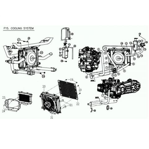 Lüfter, Ventilator, Wasserkühler, PGO Bugracer 600i
