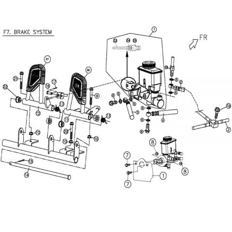 PEDAL FIXED BOLT, PGO Bugracer