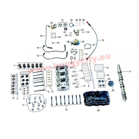 Zylinderkopf Dichtsatz komplett, Kinroad, 800 Suzuki F8B Alto