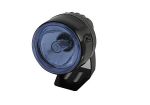 Nebelscheinwerfer, rund, schwarz, Glas blau